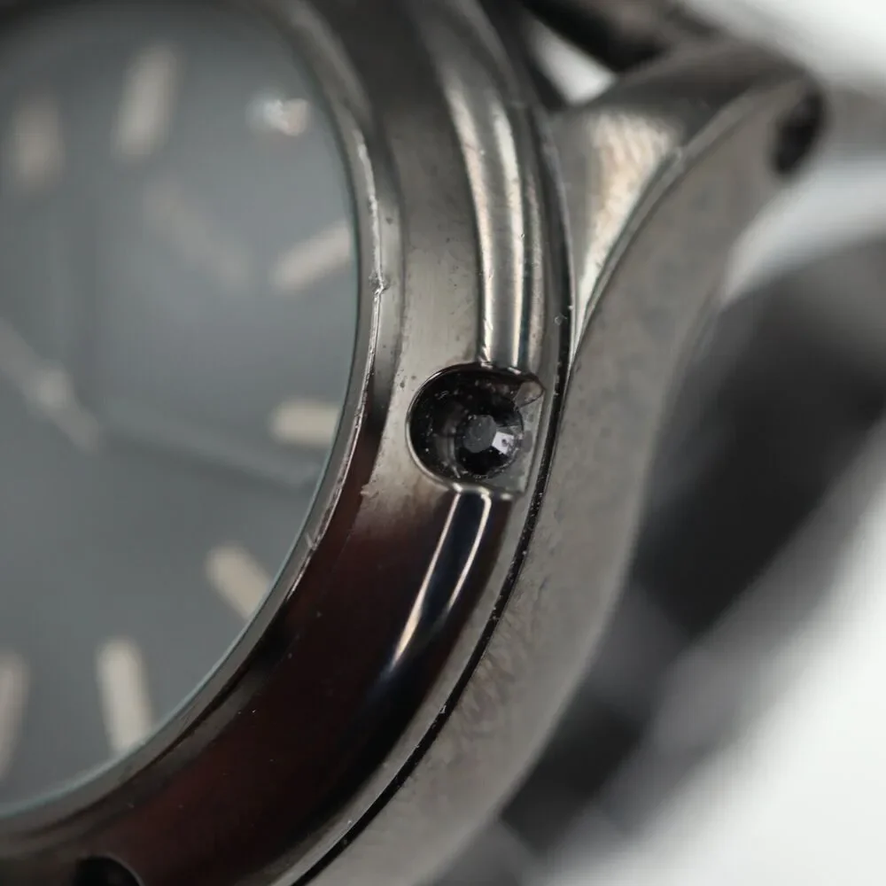 Nixon The Camden All Black Diamond Watch 41mm Left Stainless Steel Bracelet 5.5